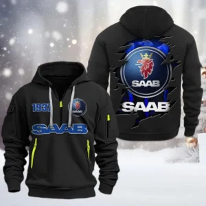 Hoodie Half Zipper Exclusive Logo Gift For All-Terrain SUV Enthusiasts CAR198 - Black