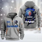 Hoodie Half Zipper Exclusive Logo Gift For All-Terrain SUV Enthusiasts CAR198 - Gray