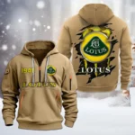 Sports Car Hoodie Half Zipper, All Over Print Hoodie Gift For Sports Car Enthusiasts CAR198 - Khaki