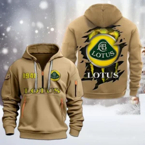 Sports Car Hoodie Half Zipper, All Over Print Hoodie Gift For Sports Car Enthusiasts CAR198 - Khaki