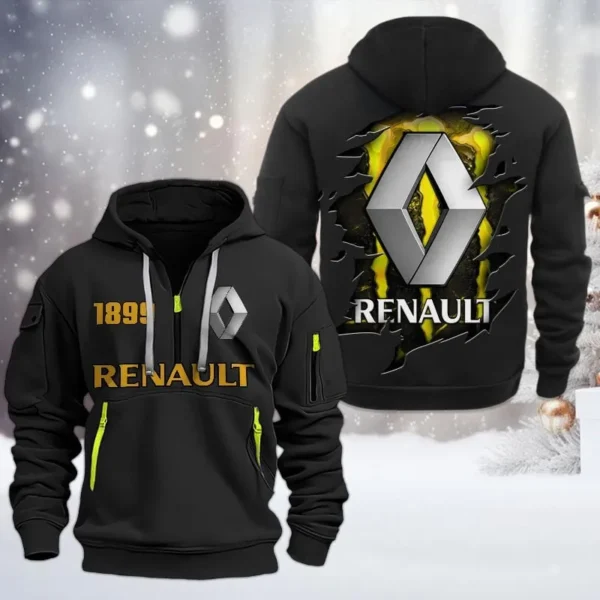 Urban Vehicle Hoodie Half Zipper, All Over Print Hoodie Gift For Urban Vehicle Enthusiasts CAR198 - Black