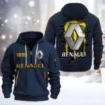 Hoodie Half Zipper Exclusive Logo Gift For Practical Crossover Enthusiasts CAR198 - Navy