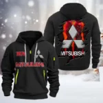 Track-Ready Car Hoodie Half Zipper, Exclusive Logo Hoodie For Track-Ready Car Enthusiasts CAR198 - Black