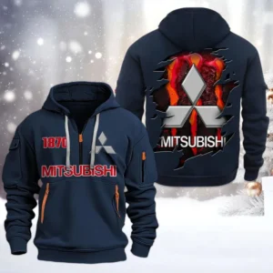 Exclusive Logo Hoodie Half Zipper For All-Terrain Vehicle Enthusiasts, Gift For All-Terrain Vehicle Fans CAR198 - Navy