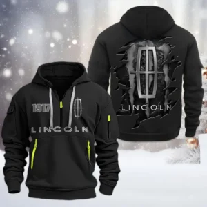 Upscale Vehicle Hoodie Half Zipper, Exclusive Logo Hoodie For Upscale Vehicle Enthusiasts CAR198 - Black