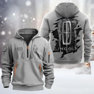 Hoodie Half Zipper Exclusive Logo Gift For Stylish Crossover Enthusiasts CAR198 - Gray