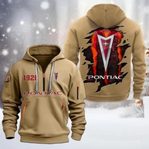 Hoodie Half Zipper Exclusive Logo Gift For Collectible Vehicle Enthusiasts CAR198 - Khaki