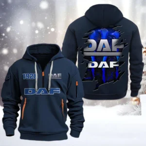 Exclusive Logo Hoodie Half Zipper For Trucking Power Enthusiasts, Gift For Trucking Power Fans CAR198 - Navy
