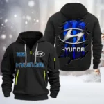 Sedan Hoodie Half Zipper, Exclusive Logo Hoodie For Sedan Enthusiasts CAR198 - Black