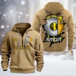 Hoodie Half Zipper Exclusive Logo Gift For Urban Mini Auto Enthusiasts CAR198 - Khaki