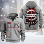 Hoodie Half Zipper Exclusive Logo Gift For JDM Legend Enthusiasts CAR198 - Gray