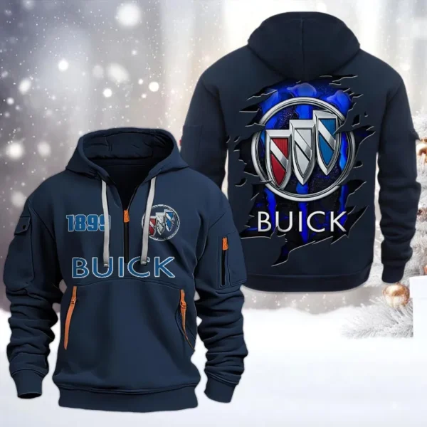Hoodie Half Zipper Exclusive Logo Gift For Prestige Car Enthusiasts CAR198 - Navy