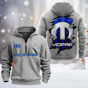 Street Racing Style Hoodie Half Zipper, All Over Print Hoodie Gift For Street Racing Style Enthusiasts CAR198 - Gray