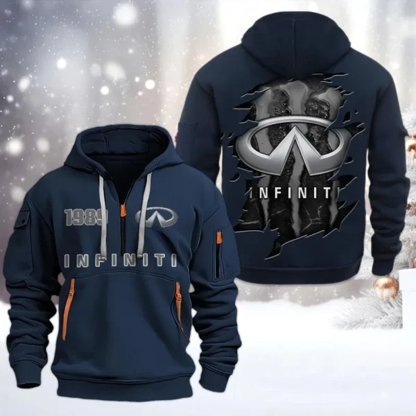 Comfort-Oriented Vehicle Hoodie Half Zipper, All Over Print Hoodie Gift For Comfort-Oriented Vehicle Enthusiasts CAR198 - Navy