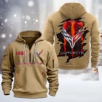Roadster Hoodie Half Zipper, All Over Print Hoodie Gift For Roadster Enthusiasts CAR198 - Khaki