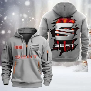 Hoodie Half Zipper Exclusive Logo Gift For City Cruiser Enthusiasts CAR198 - Gray