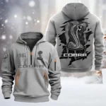 Speed-Oriented Car Hoodie Half Zipper, All Over Print Hoodie Gift For Speed-Oriented Car Enthusiasts CAR198 - Gray