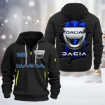 Hoodie Half Zipper Exclusive Logo Gift For Compact SUV Enthusiasts CAR198 - Black