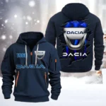 Hoodie Half Zipper Exclusive Logo Gift For Family Hatchback Enthusiasts CAR198 - Navy