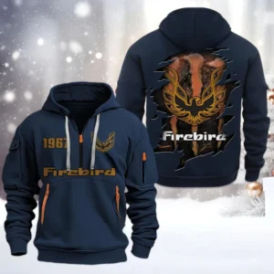 Performance Sedan Hoodie Half Zipper, All Over Print Hoodie Gift For Performance Sedan Enthusiasts CAR198 - Navy