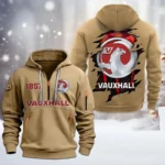 Everyday Sedan Hoodie Half Zipper, All Over Print Hoodie Gift For Everyday Sedan Enthusiasts CAR198 - Khaki