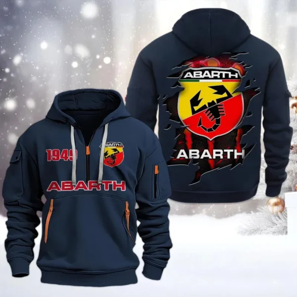 Hoodie Half Zipper Exclusive Logo Gift For Compact Sports Car Enthusiasts CAR198 - Navy