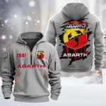 Hoodie Half Zipper Exclusive Logo Gift For Rally Car Enthusiasts CAR198 - Gray