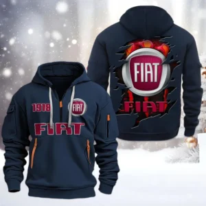 Small Sedan Hoodie Half Zipper, All Over Print Hoodie Gift For Small Sedan Enthusiasts CAR198 - Navy