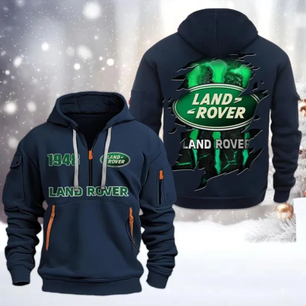 Hoodie Half Zipper Exclusive Logo Gift For Off-Road Auto Enthusiasts CAR198 - Navy