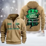 Hoodie Half Zipper Exclusive Logo Gift For Outdoor Lifestyle Vehicle Enthusiasts CAR198 - Khaki