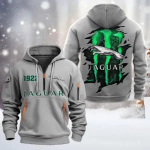 Hoodie Half Zipper Exclusive Logo Gift For Adventure Utility Vehicle Enthusiasts CAR198 - Gray