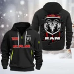 Utility Vehicle Hoodie Half Zipper, All Over Print Hoodie Gift For Utility Vehicle Enthusiasts CAR198 - Black
