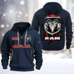 Full-Size Pickup Hoodie Half Zipper, All Over Print Hoodie Gift For Full-Size Pickup Enthusiasts CAR198 - Navy