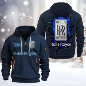 Sports Car Hoodie Half Zipper, All Over Print Hoodie Gift For Sports Car Enthusiasts CAR198 - Navy