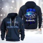 Touring Sedan Hoodie Half Zipper, All Over Print Hoodie Gift For Touring Sedan Enthusiasts CAR198 - Navy