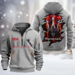 Hoodie Half Zipper Exclusive Logo Gift For Premium Sports Sedan Enthusiasts CAR198 - Gray