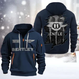 Hoodie Half Zipper Exclusive Logo Gift For Exotic Car Enthusiasts CAR198 - Navy