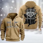 Hoodie Half Zipper Exclusive Logo Gift For Luxury Sports Car Enthusiasts CAR198 - Khaki