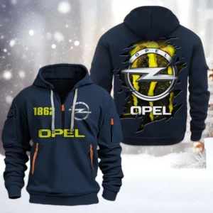 Exclusive Logo Hoodie Half Zipper For Mid-Size Auto Enthusiasts, Gift For Mid-Size Auto Fans CAR198 - Navy