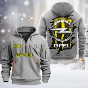 Hoodie Half Zipper Exclusive Logo Gift For Affordable Automobile Enthusiasts CAR198 - Gray