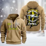 Urban Car Hoodie Half Zipper, All Over Print Hoodie Gift For Urban Car Enthusiasts CAR198 - Khaki