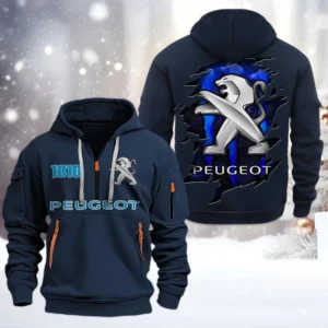 Exclusive Logo Hoodie Half Zipper For Small SUV Enthusiasts, Gift For Small SUV Fans CAR198 - Navy