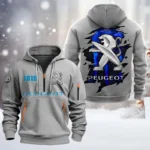 Hoodie Half Zipper Exclusive Logo Gift For Practical Hatchback Enthusiasts CAR198 - Gray