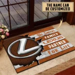 Prestige Sedan Doormat, Automotive Logo Style Floor Mat CAR199 - Orange