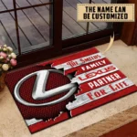 Executive Vehicle Doormat, Automotive Logo Style Floor Mat CAR199 - Red