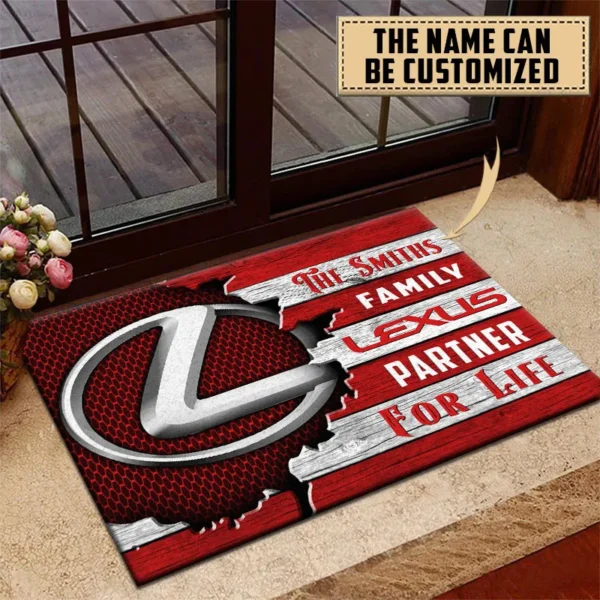 Executive Vehicle Doormat, Automotive Logo Style Floor Mat CAR199 - Red
