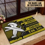 European Sedan Doormat, All Over Print Doormat For Car Lovers CAR199 - Yellow