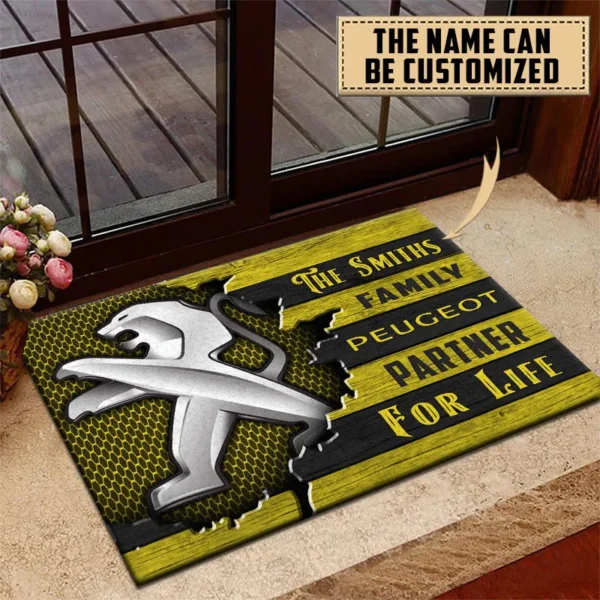 European Sedan Doormat, All Over Print Doormat For Car Lovers CAR199 - Yellow
