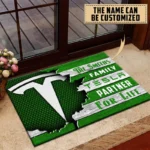 Eco-Friendly Car Doormat, Durable Auto-Inspired Rug for Garage or Home Entry CAR199 - Green