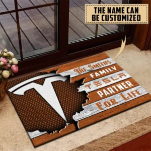 Eco-Friendly Car Doormat, Durable Auto-Inspired Rug for Garage or Home Entry CAR199 - Orange